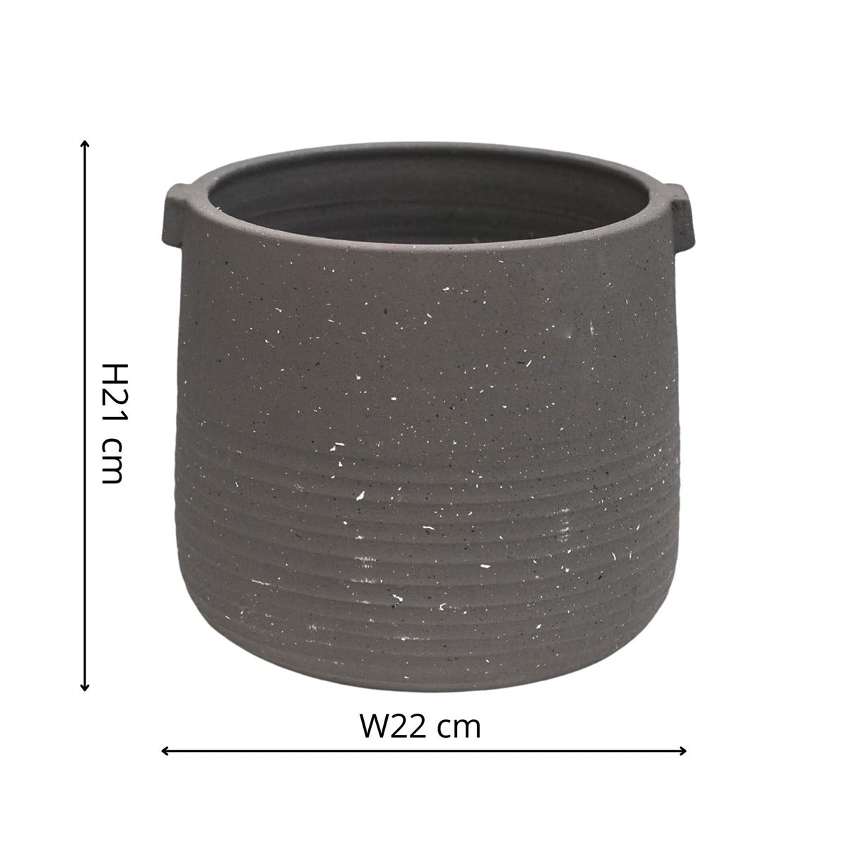 Ivyline Aurora Terrazzo Handle Planter Slate