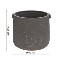 Ivyline Aurora Terrazzo Handle Planter Slate