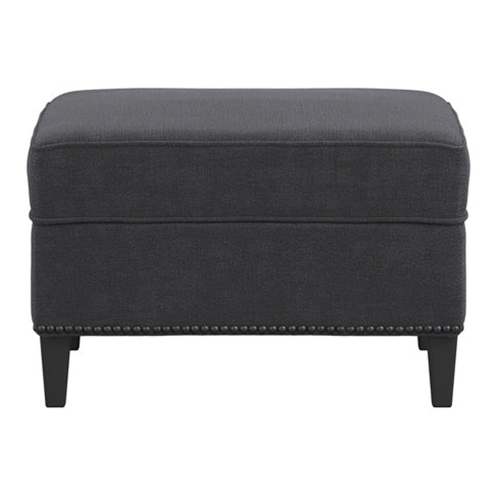 O&Co Barnet Footstool in Anthracite Grey