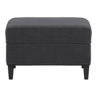 O&Co Barnet Footstool in Anthracite Grey