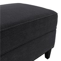 O&Co Barnet Footstool in Anthracite Grey