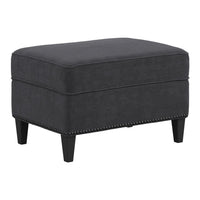 O&Co Barnet Footstool in Anthracite Grey