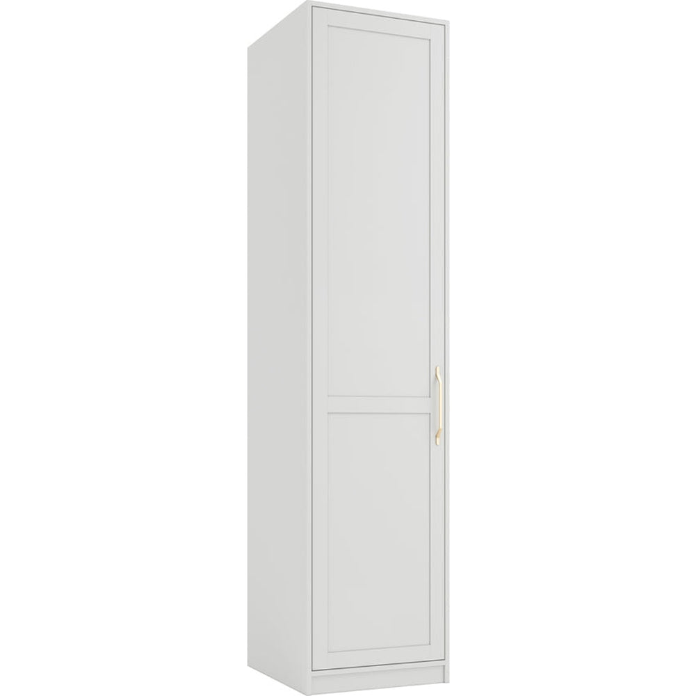 O&Co Charlene 1 Door Wardrobe in White