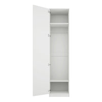 O&Co Charlene 1 Door Wardrobe in White