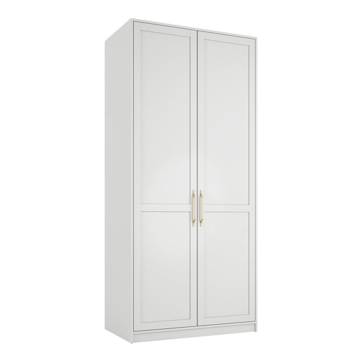 Charlene 2 Door Wardrobe - White LPD Home 3