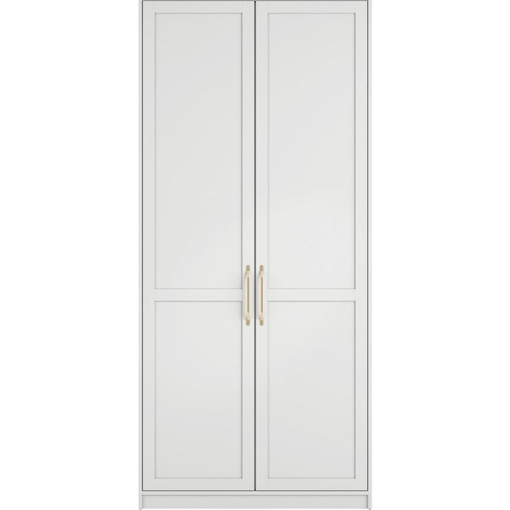 Charlene 2 Door Wardrobe - White LPD Home 1