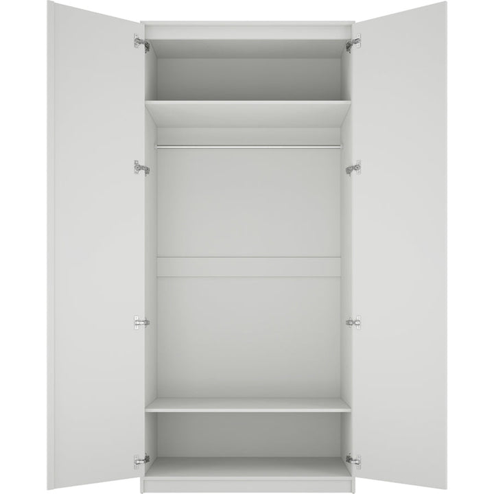 Charlene 2 Door Wardrobe - White LPD Home 4