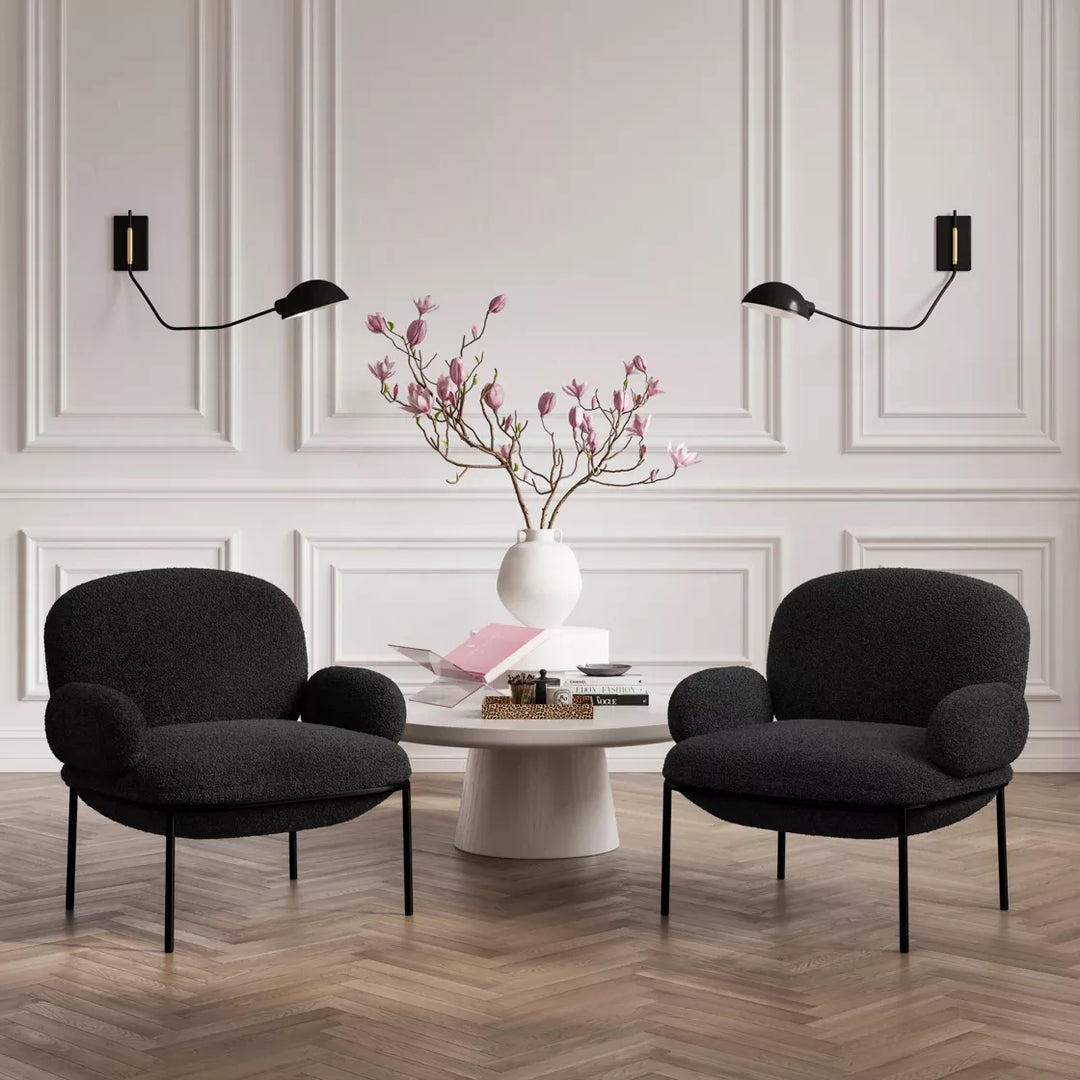 Aspen Sherpa Accent Chair - Black
