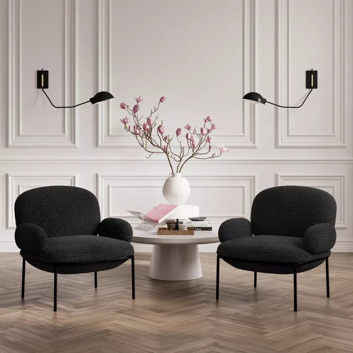 Aspen Sherpa Accent Chair - Black