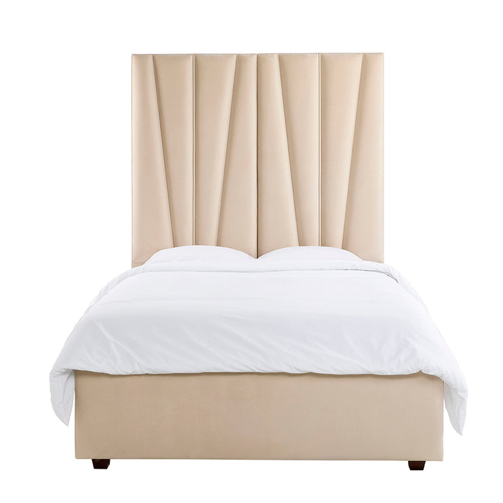 Alina Luxury Panelled Upholstered Bed - Cream Home of Beds 1