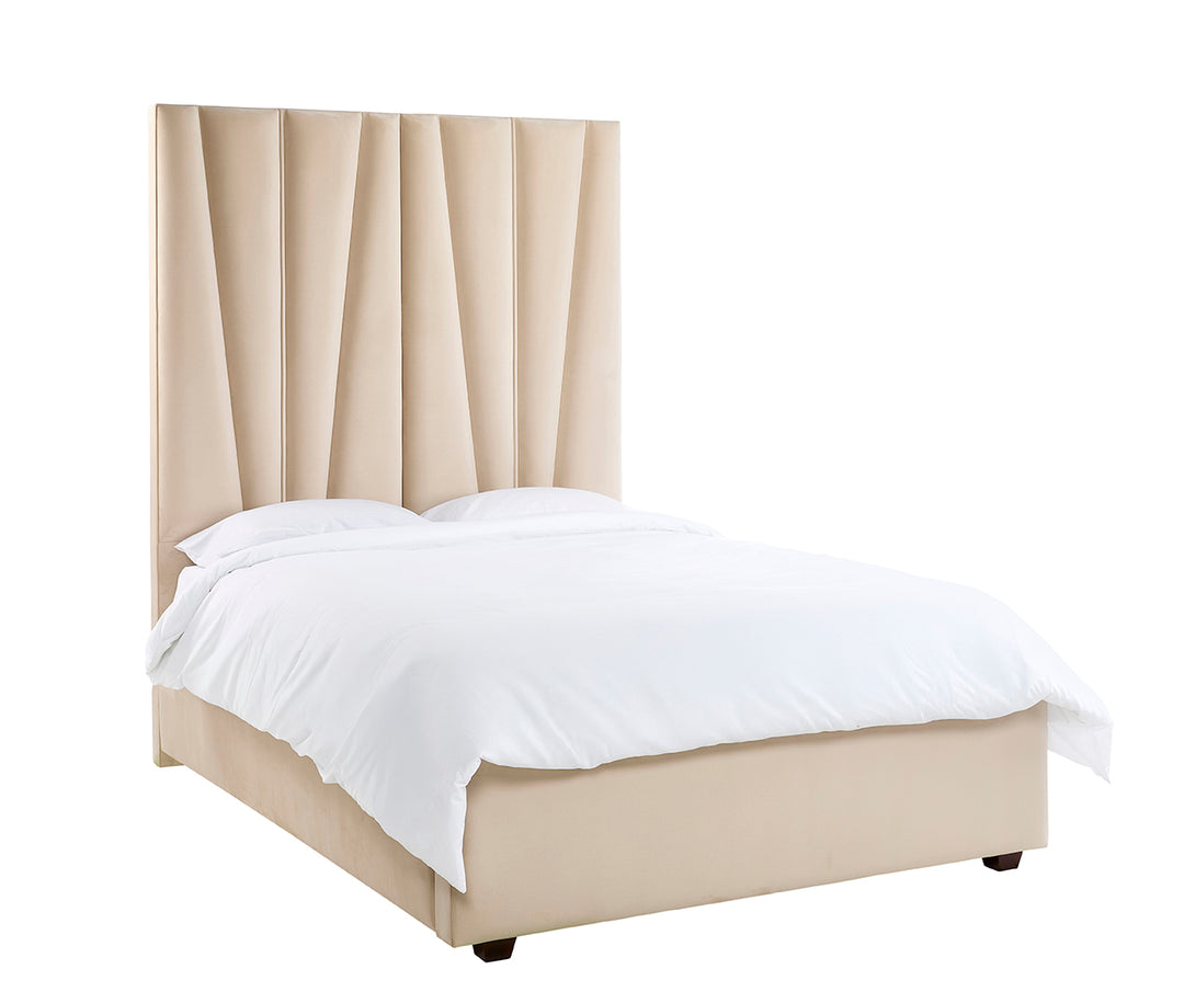 Alina Luxury Panelled Upholstered Bed - Cream Home of Beds 3