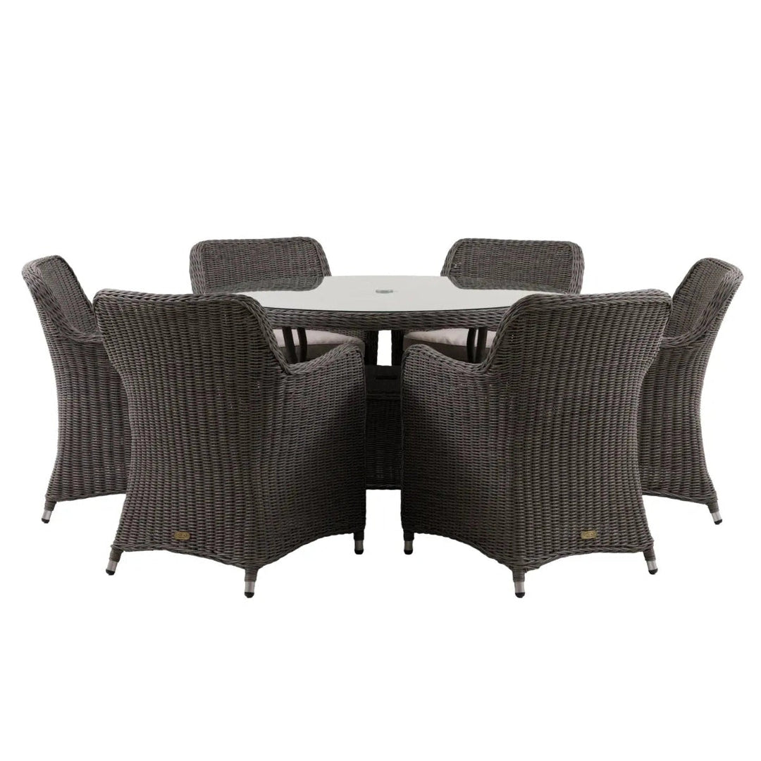Ascot 6 Seater Round Outdoor Dining Set
