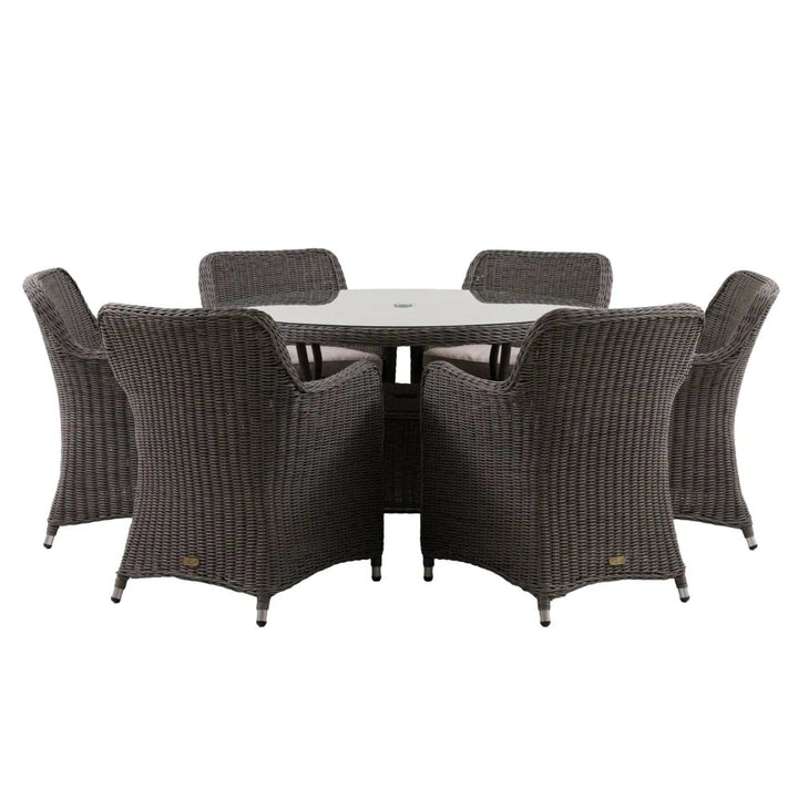 Ascot 6 Seater Round Outdoor Dining Set