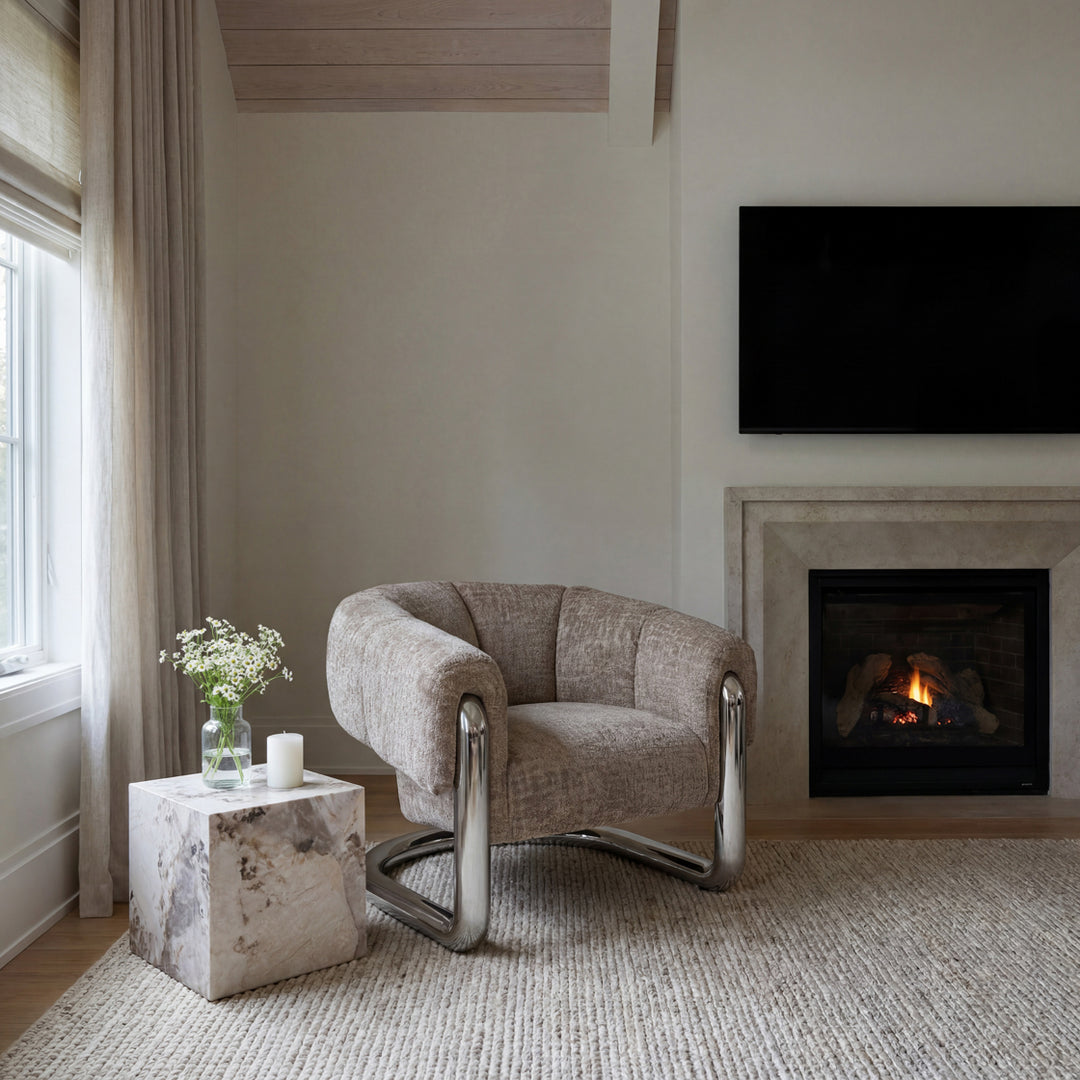 Aurelia Accent Chair - Dark Beige