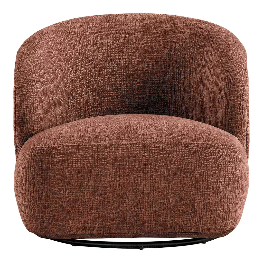 Lisette Velvet Jacquard Armchair - Rosewood