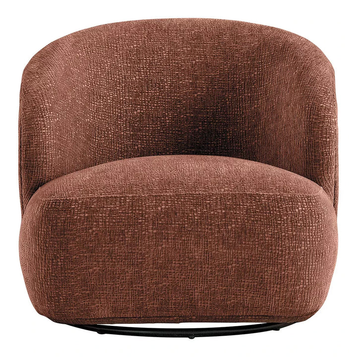 Lisette Velvet Jacquard Armchair - Rosewood