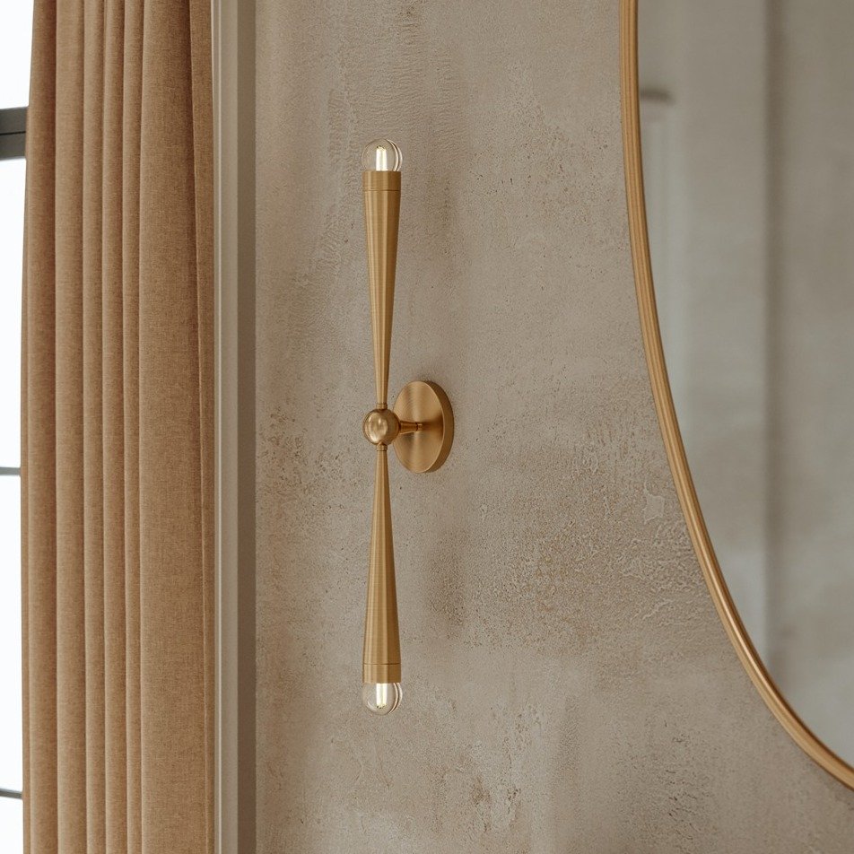 Keanu 2 Light Wall Sconce - Patina Brass Hudson Valley Lighting 4