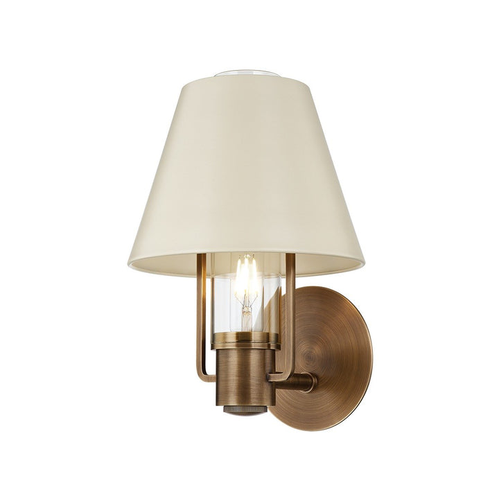 Kindle 1 Light Wall Sconce - Patina Brass & Soft Sand Hudson Valley Lighting 1