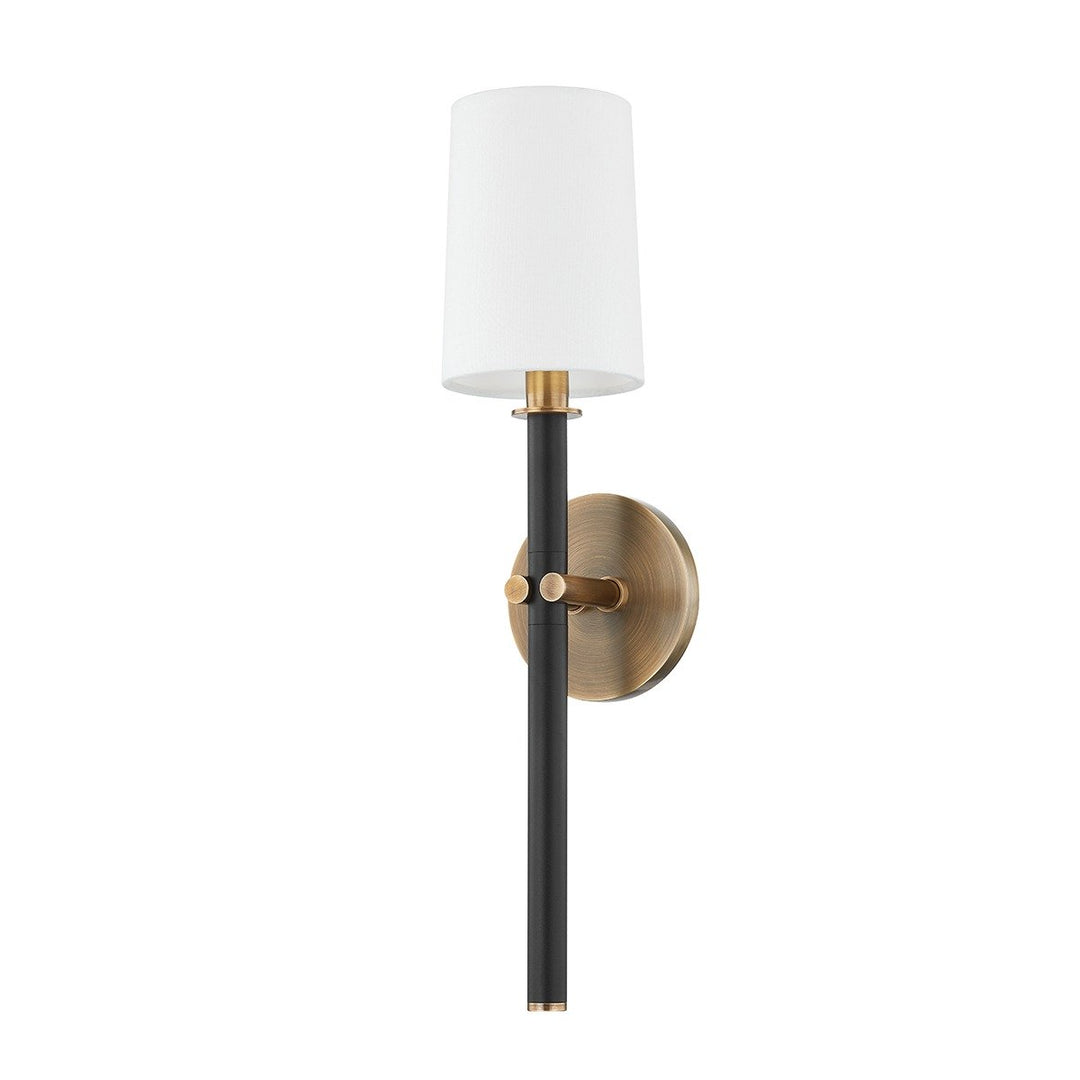 Belvedere 1 Light Wall Sconce - Patina Brass & Textured Black Hudson Valley Lighting 1