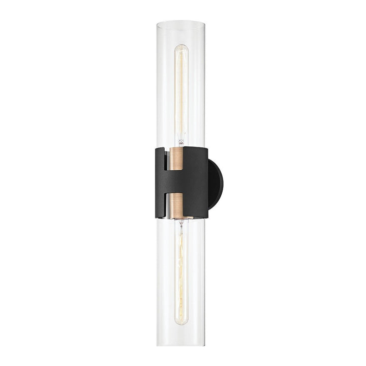 Amado 2 Light Large Wall Sconce - Patina Brass & Textured Black Hudson Valley Lighting 1