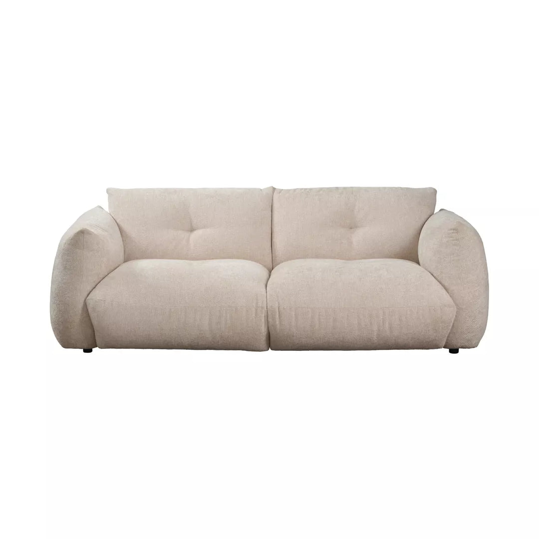 Bronte 3 Seater Chenille Sofa - Pearl