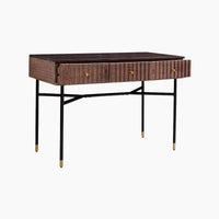 Ivy & Elm Ruta Black Marble Top 3 Drawer Console Table