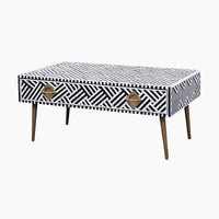 Ivy & Elm Kiko 2 Drawer Bone Inlay Coffee Table