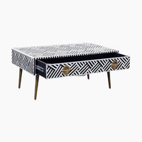 Ivy & Elm Kiko 2 Drawer Bone Inlay Coffee Table