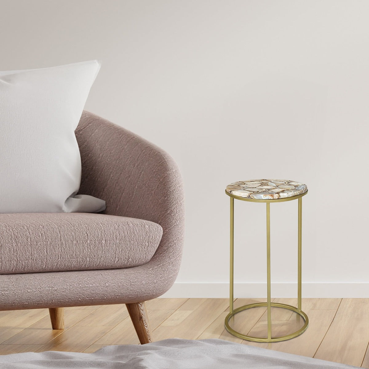 Ivy & Elm Kleo Natural Agate End Table