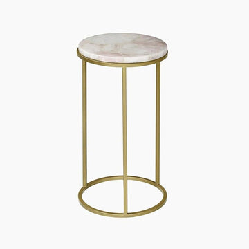 Ivy & Elm Kleo Rose Quartz End Table