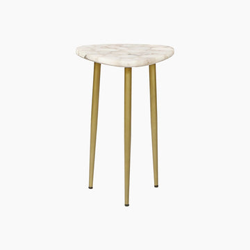 Ivy & Elm Jacob White Agate End Table