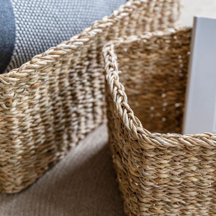 Brading Set of 2 Rectangular Baskets - Natural Garden Trading 3