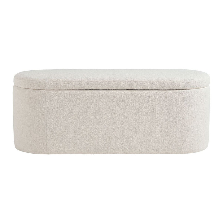 Lisette Storage Bench - Cream Bouclé