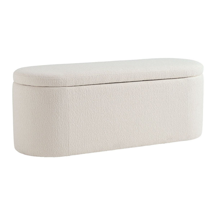 Lisette Storage Bench - Cream Bouclé