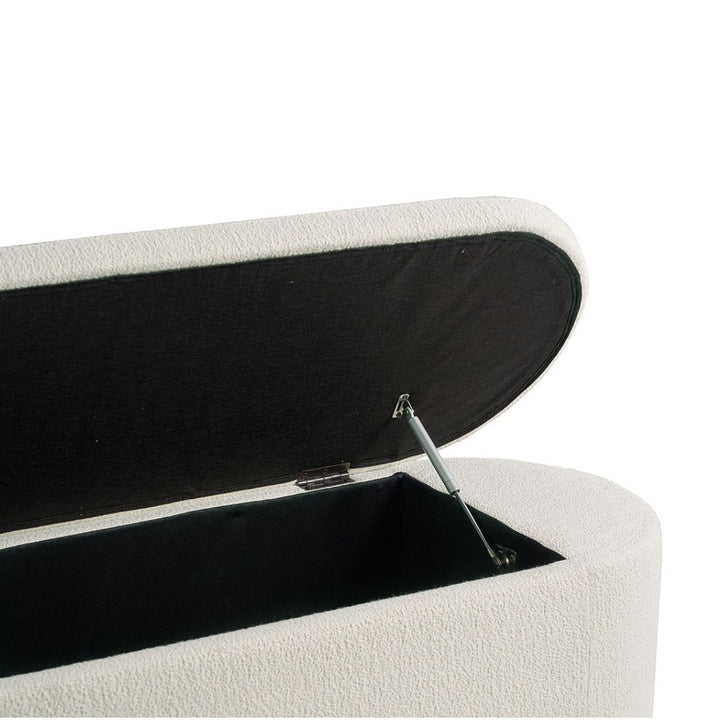 Lisette Storage Bench - Cream Bouclé