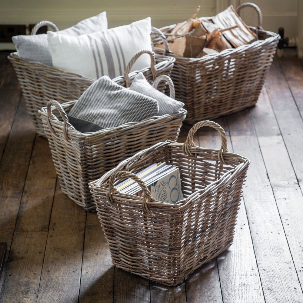 Garden Trading Bembridge Set of 2 Natural Storage Baskets with Handles
