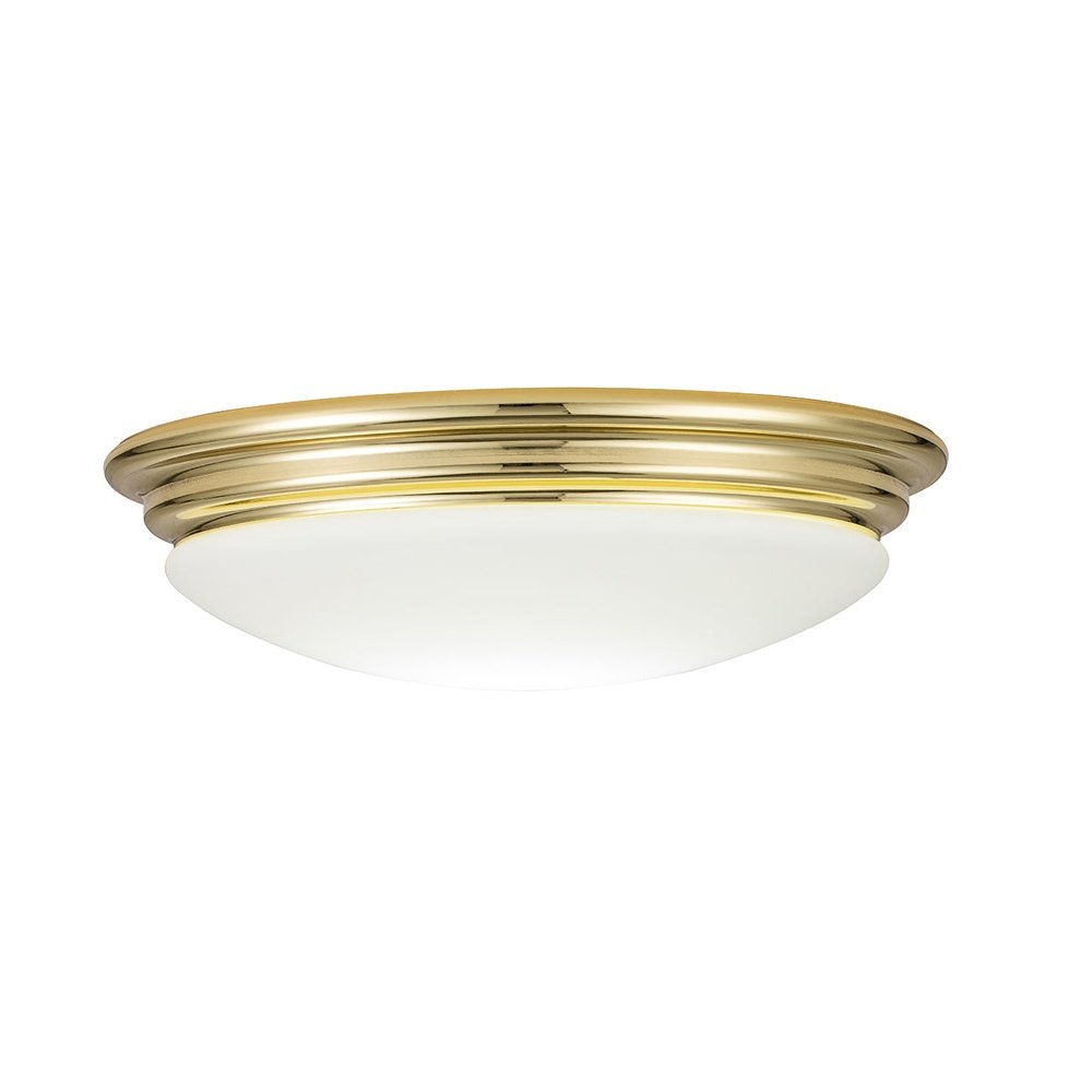 Elstead Lighting Brompton 1 Light Flush Mount Light in Polished Brass