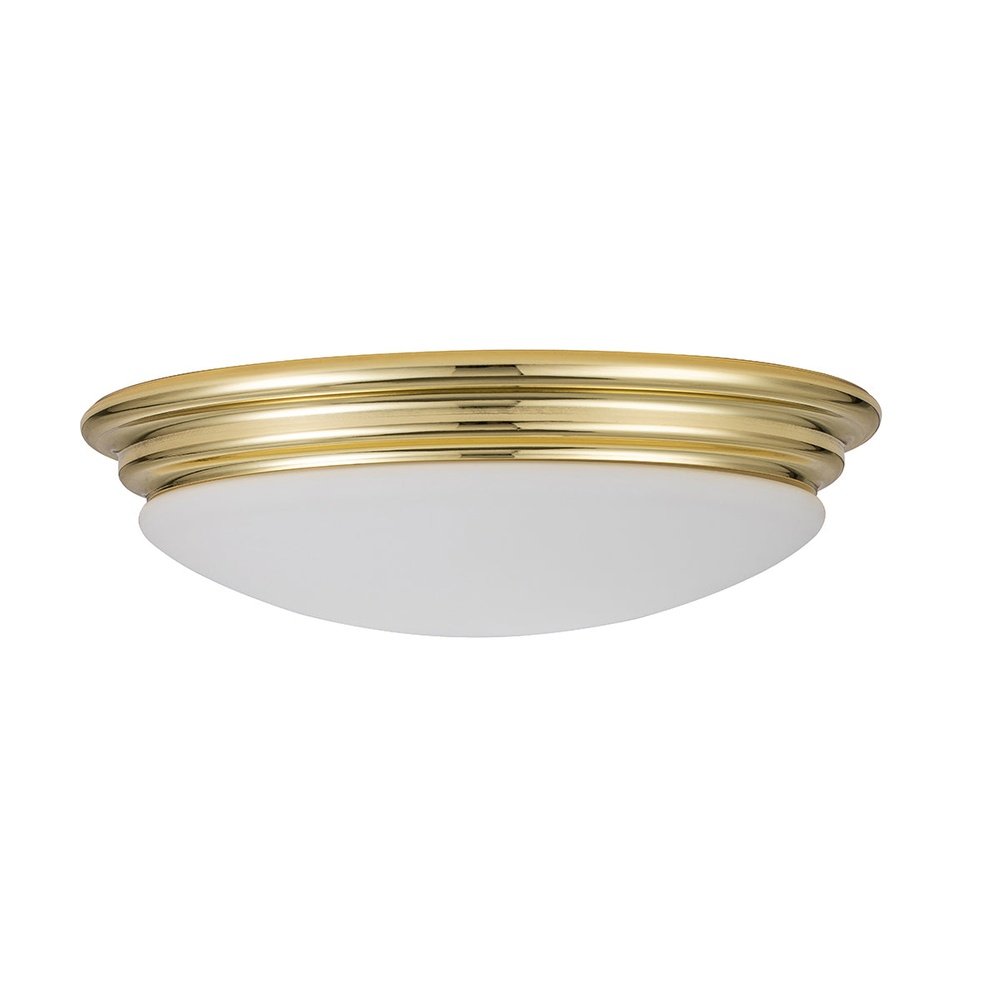 Elstead Lighting Brompton 1 Light Flush Mount Light in Polished Brass