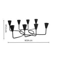 Ivyline Circular 8 Pc Candle Holder in Black