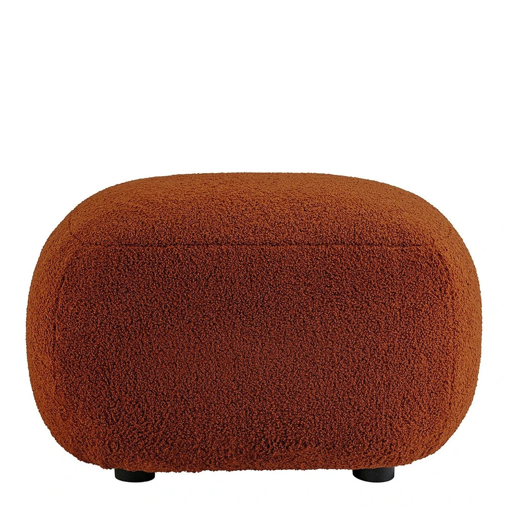 Lisette Boucle Pouffe - Terracotta
