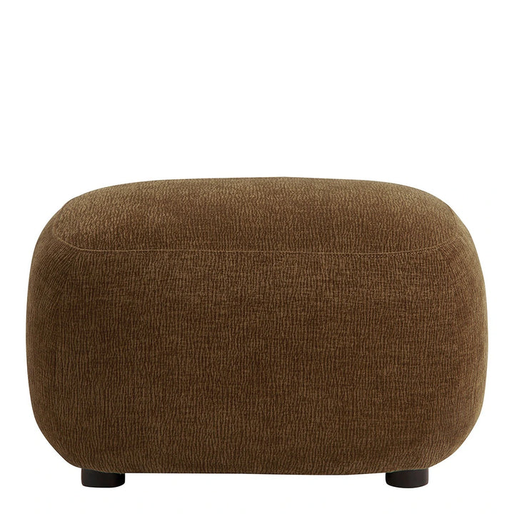 Lisette Marbled Velvet Pouffe - Tobacco