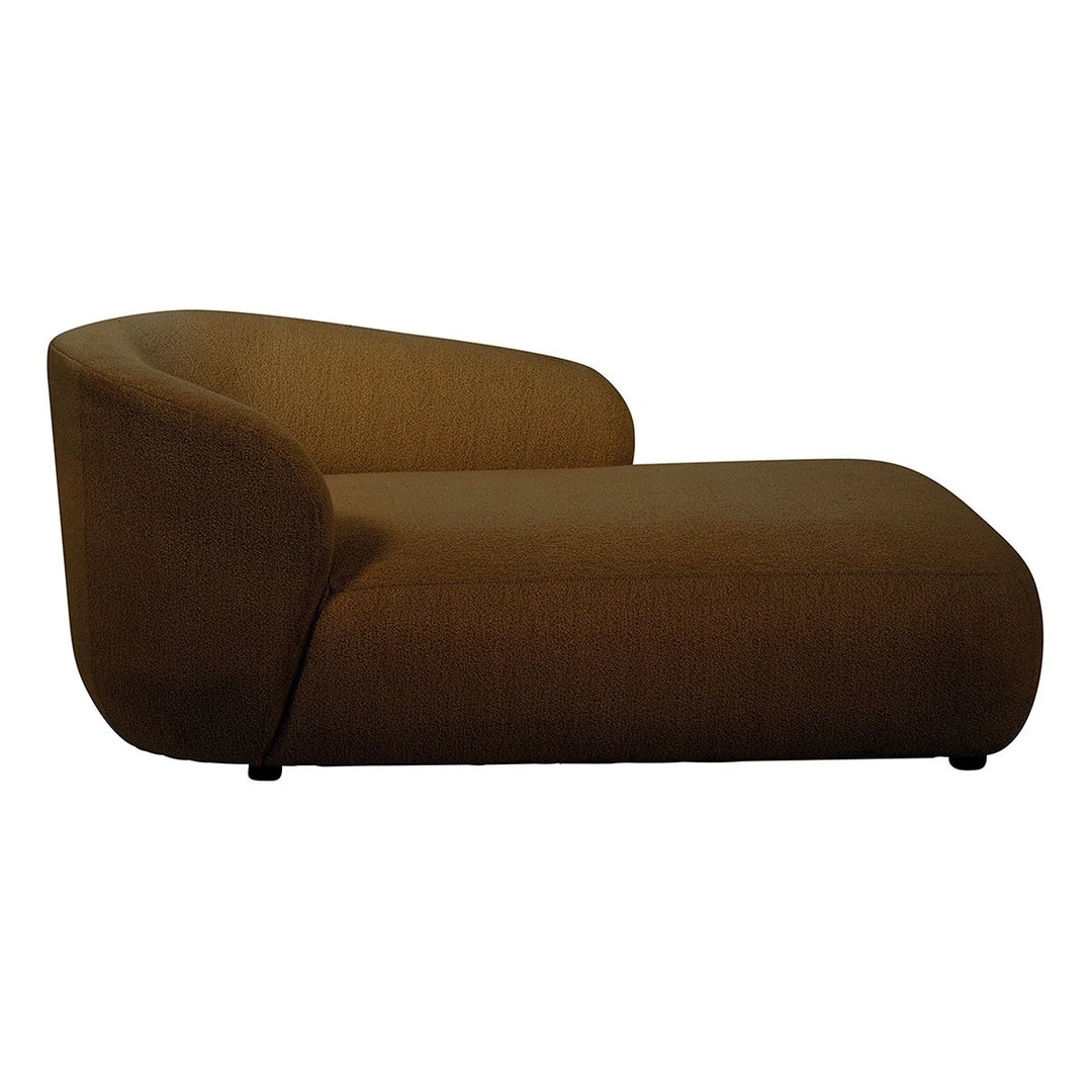 Lisette Marbled Velvet Chaise Lounge - Tobacco