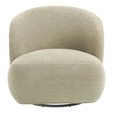 Lisette Marbled Velvet Swivel Armchair - Dune
