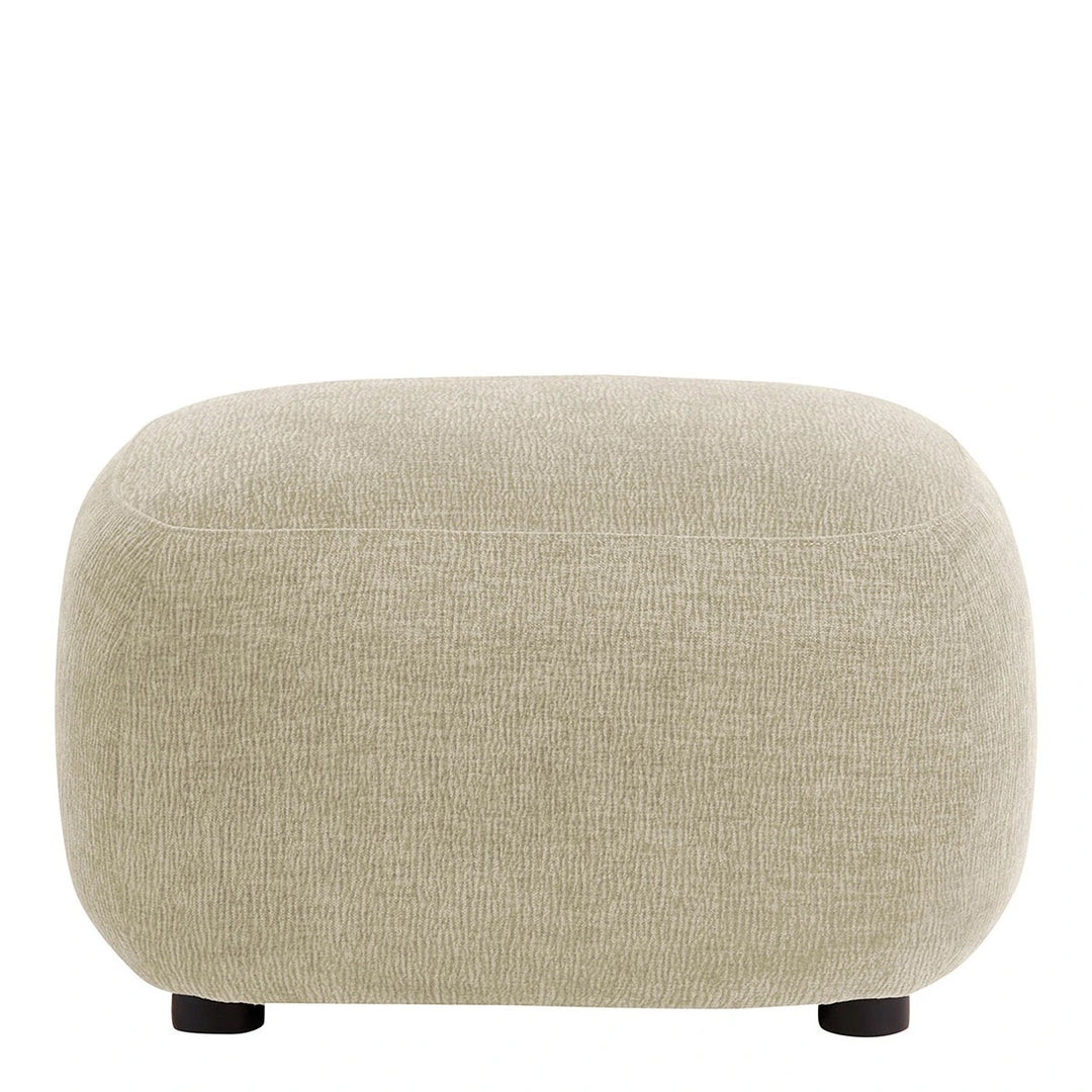 Lisette Marbled Velvet Pouffe - Dune