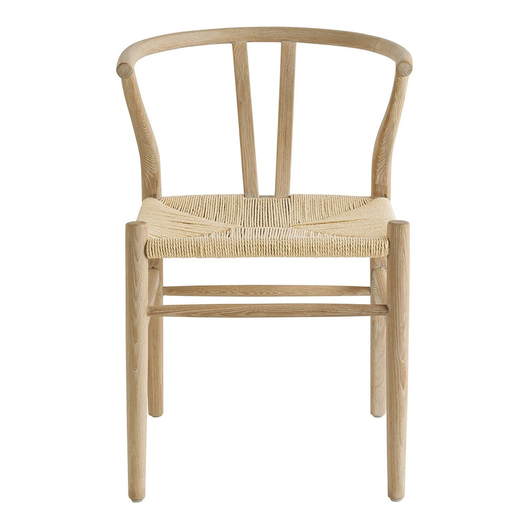 Njord Set of 2 Ash Wood Dining Chairs - Bleached