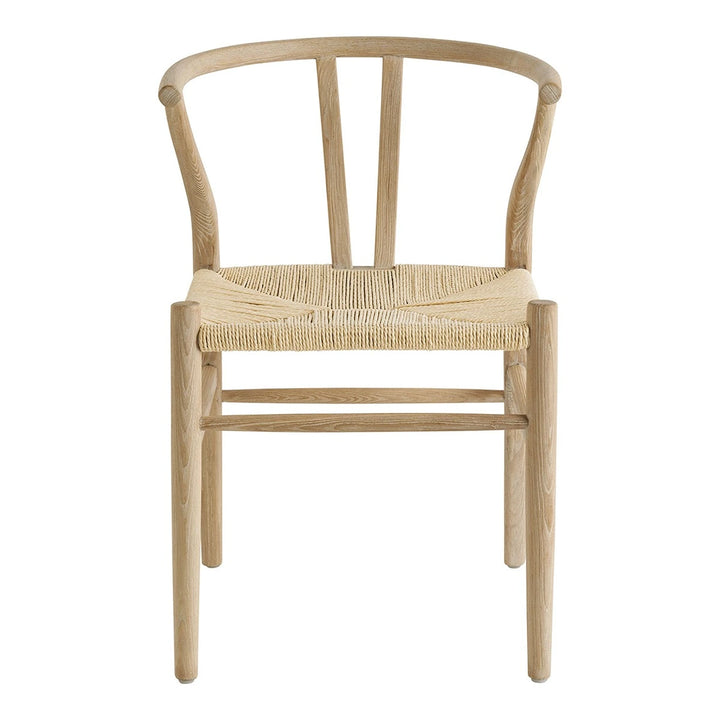 Njord Set of 2 Ash Wood Dining Chairs - Bleached