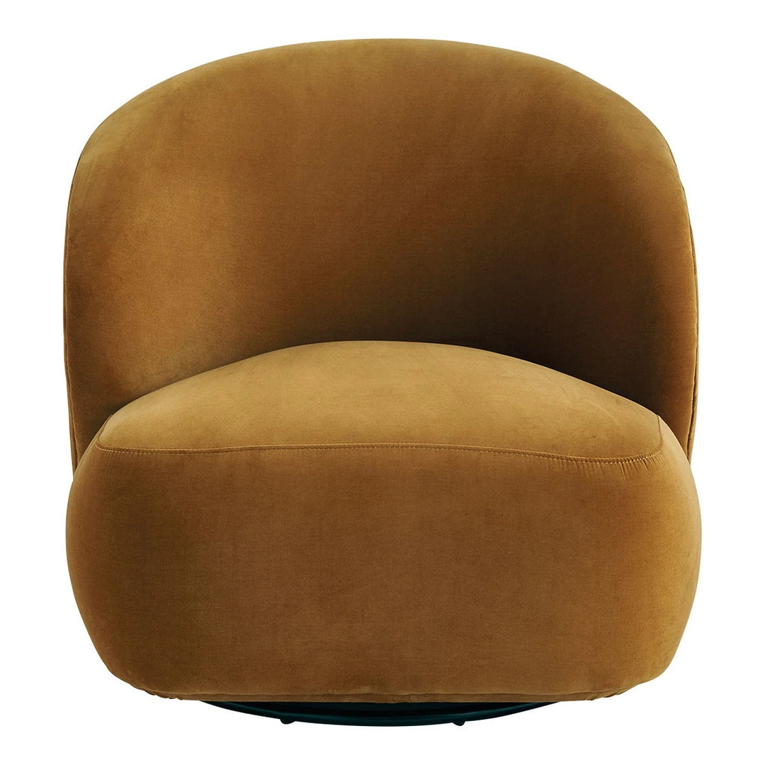 Lisette Velvet Swivel Armchair - Saffron