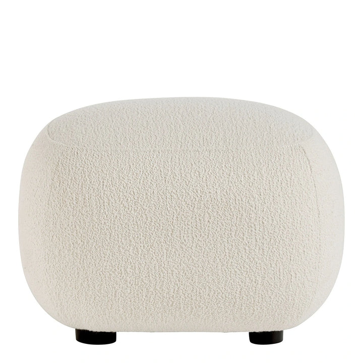 Lisette Boucle Pouffe - Cream