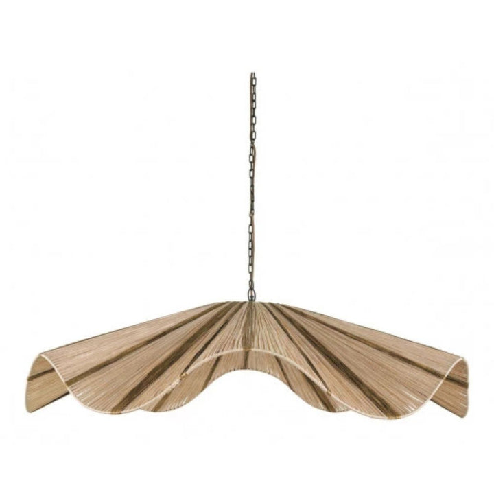 Aida Raffia Pendant Light - Gold & Natural
