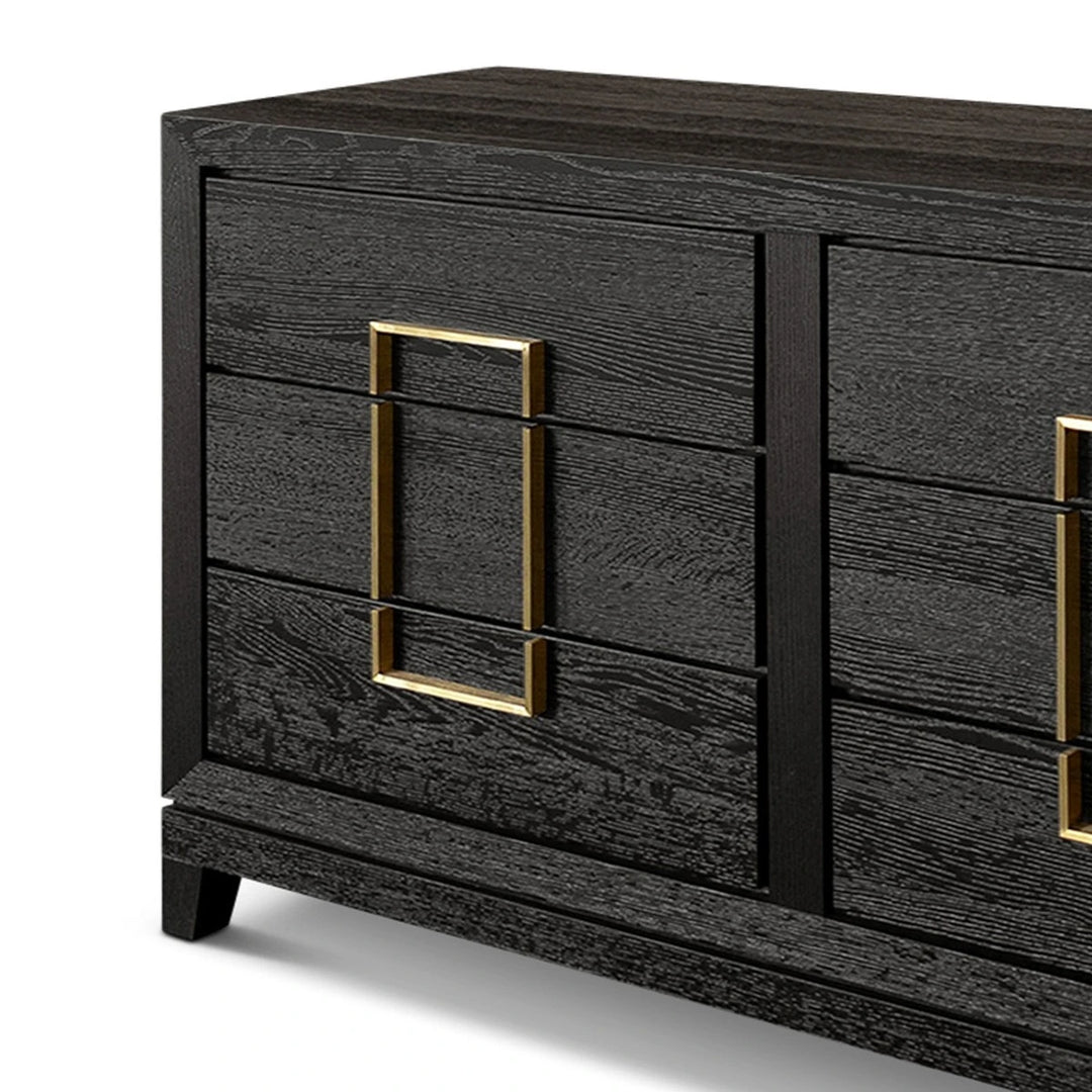 Lucca 6 Drawer Chest of Drawers - Dark Brown